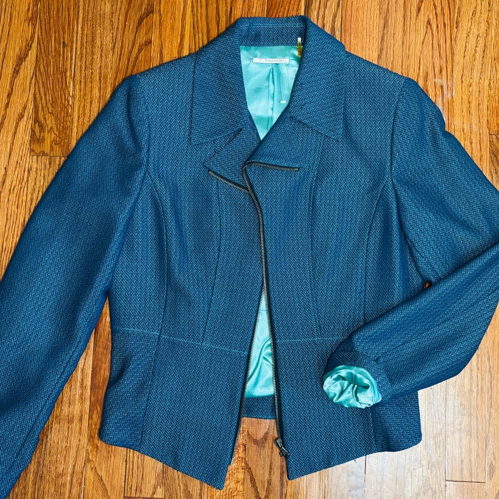T Tahari Teal Blazer for Women